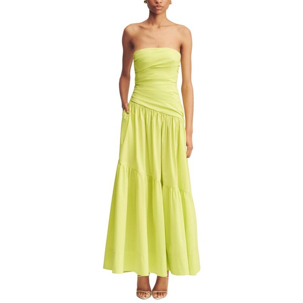 Shona Joy Womens  Campbell Strapless Tiered Maxi Dress
